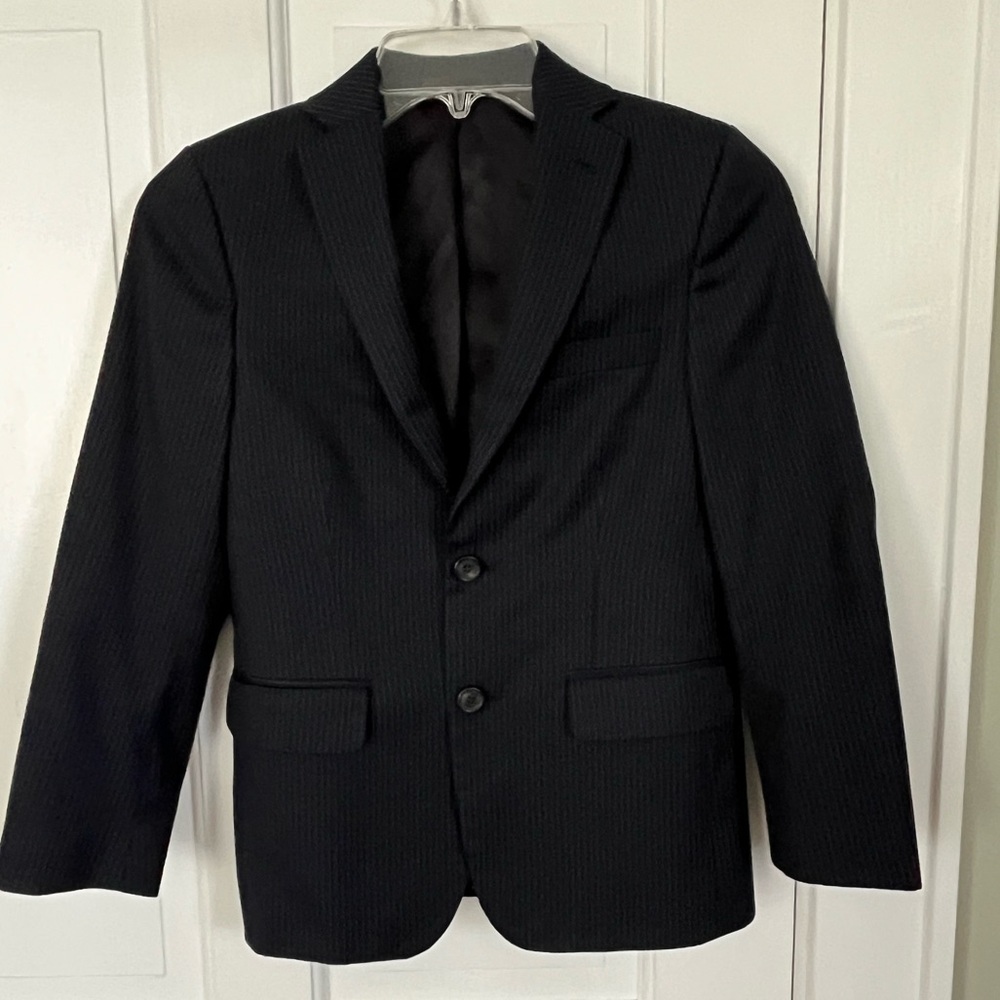 Lauren Ralph Lauren Navy Blue Pinstriped Suit Jacket Blazer Boys Size 10R